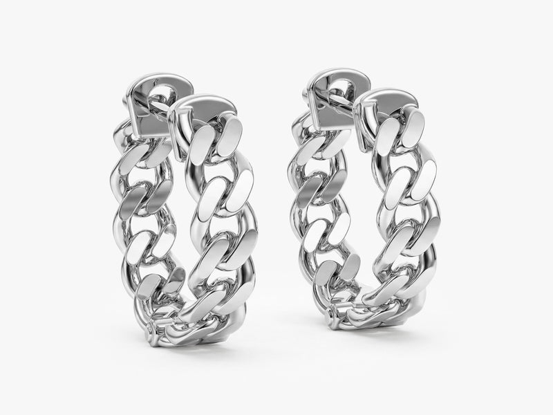 Chunky Chain Hoop Earrings
