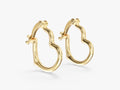 Abstract Heart Hoop Earrings