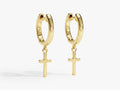 Cross Hoop Earrings