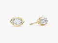 Bezel Marquise Solitaire Earrings