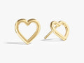 Heart Outline Stud Earrings