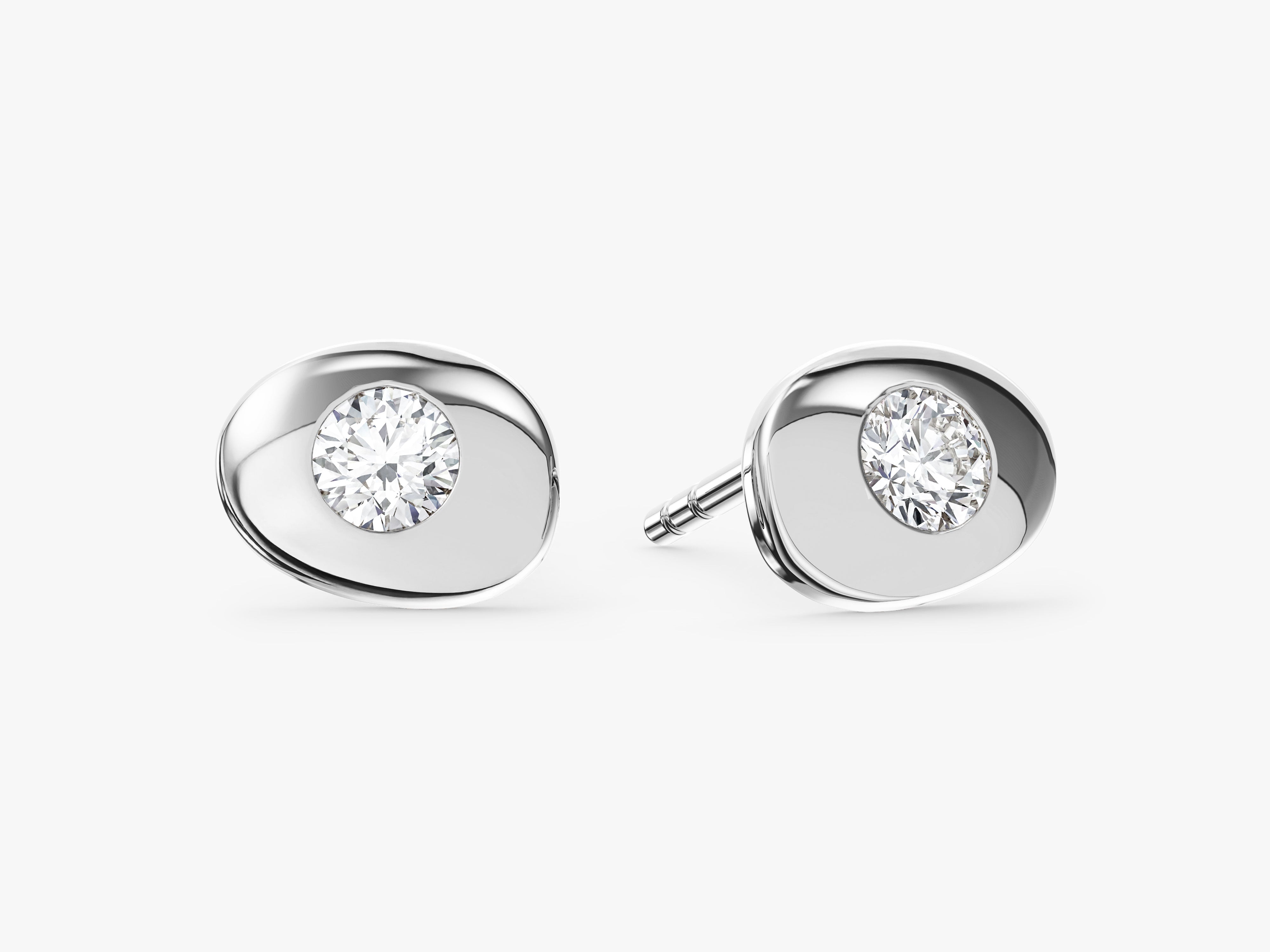 Flush Set Stud Earrings