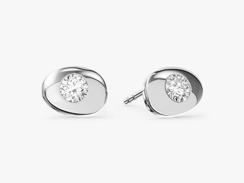 Flush Set Stud Earrings