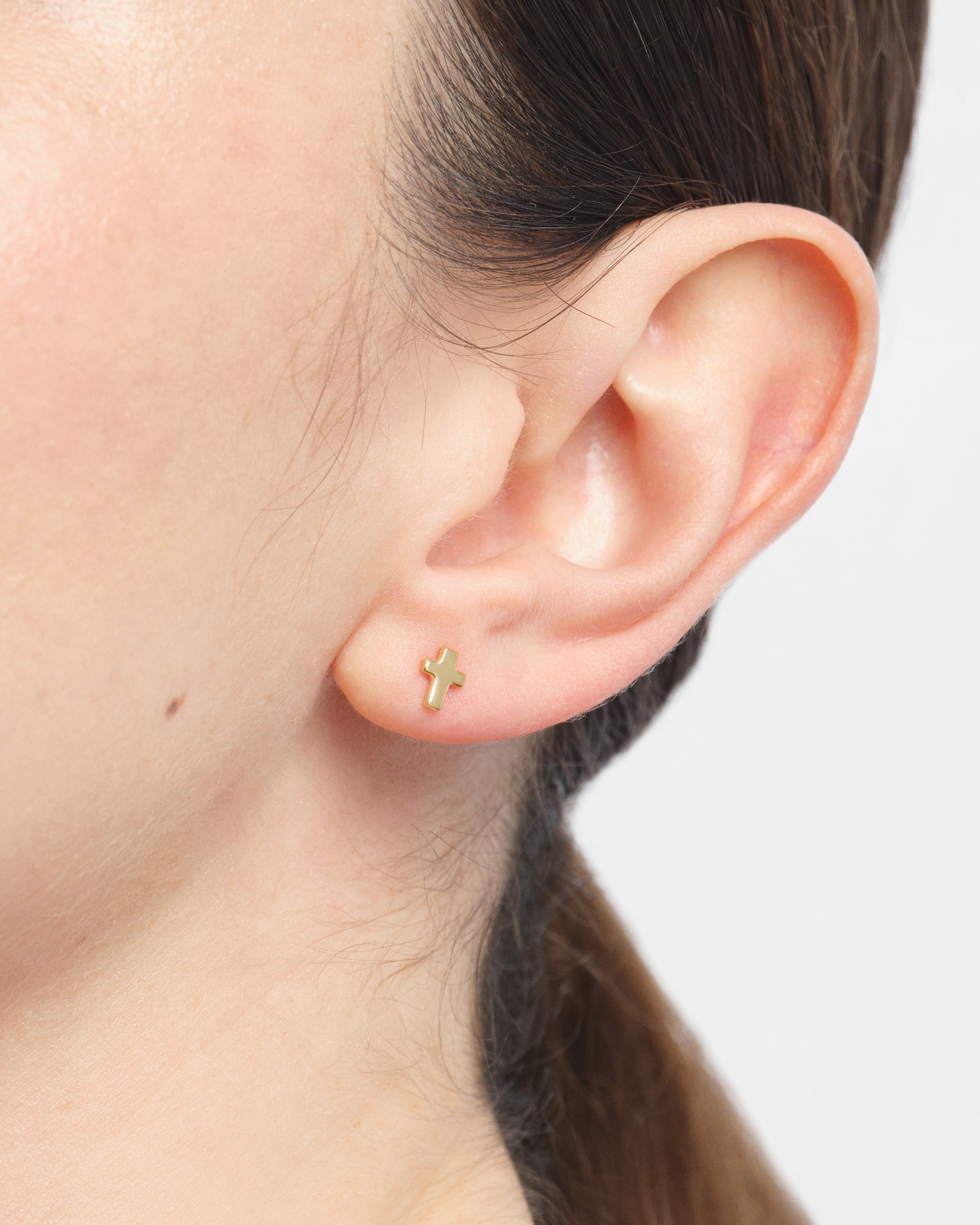 Mini Cross Stud Earrings