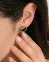 Birthstone Circle Studs