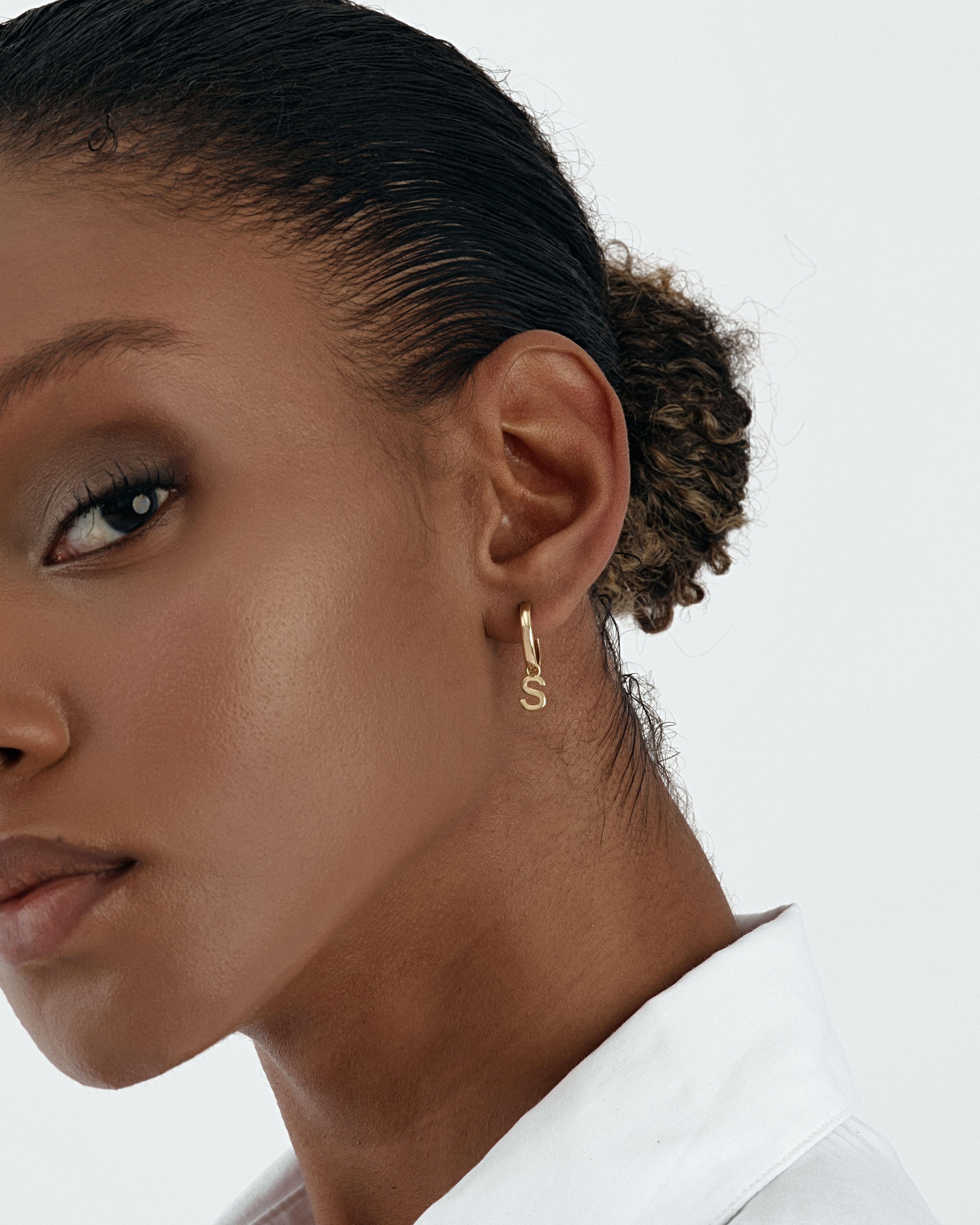 Custom Initial Hoop Earrings