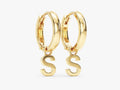 Custom Initial Hoop Earrings