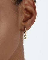 Custom Initial Hoop Earrings