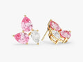 Trio Pear Cut Birthstone Stud Earrings