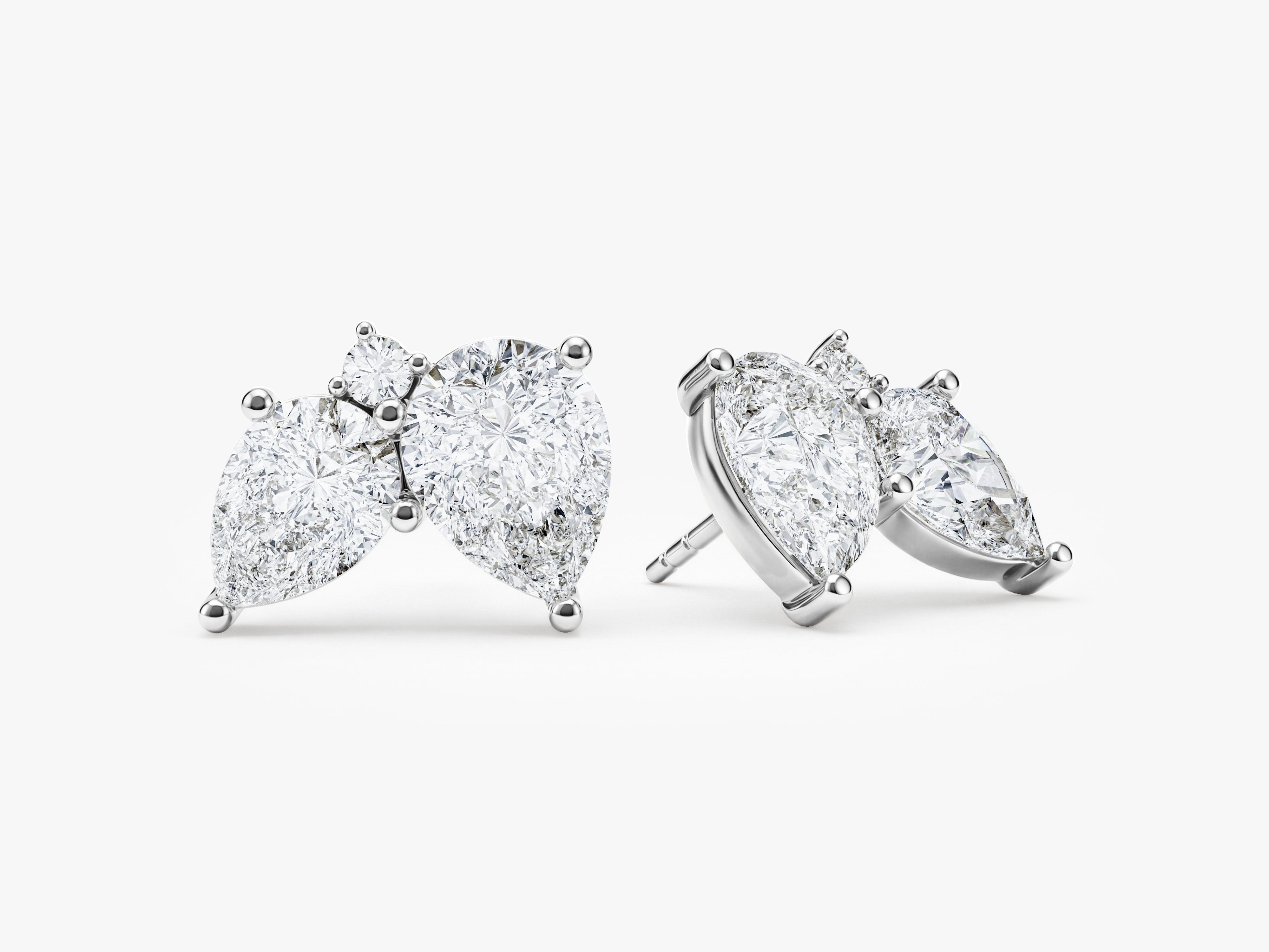 Double Pear Stone Earrings