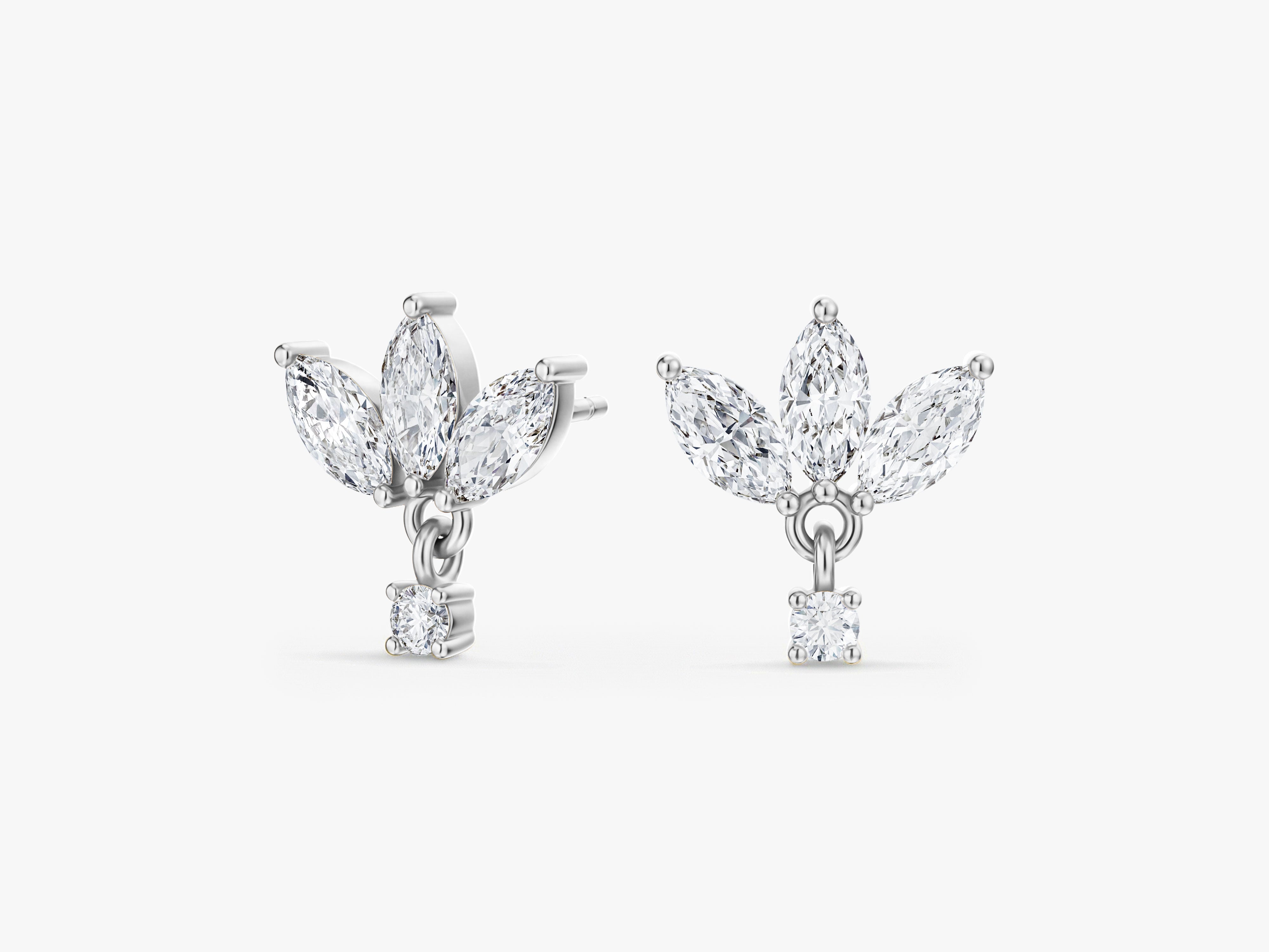 Marquise Crown Earrings