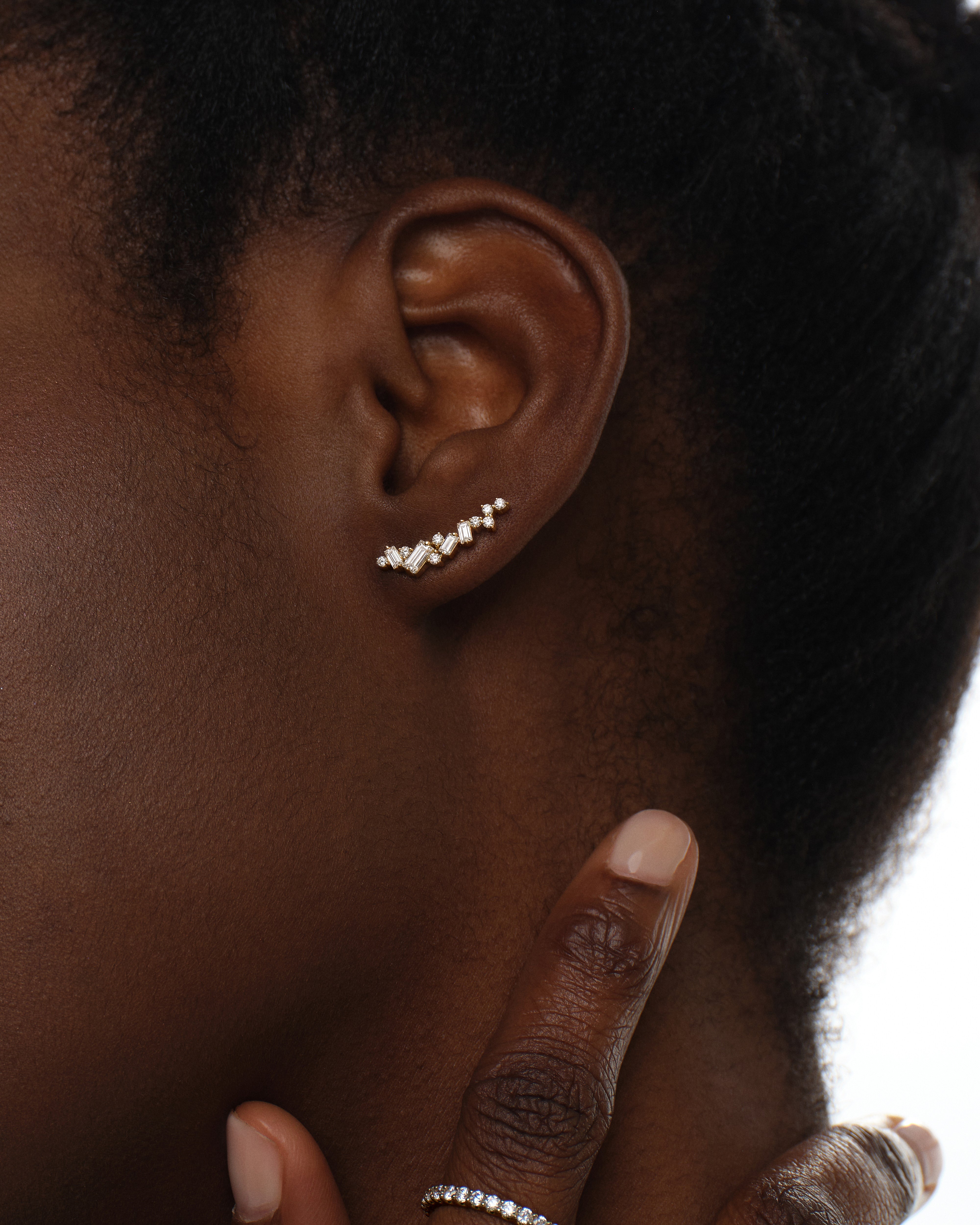 Baguette Climber Earrings
