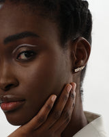 Marquise Leaf Climber Earrings