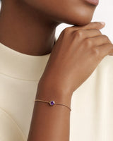 Bezel Set Birthstone Bracelet
