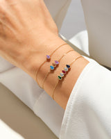 Milgrain Pear Cut Multi-Stone Birthstone Bracelet