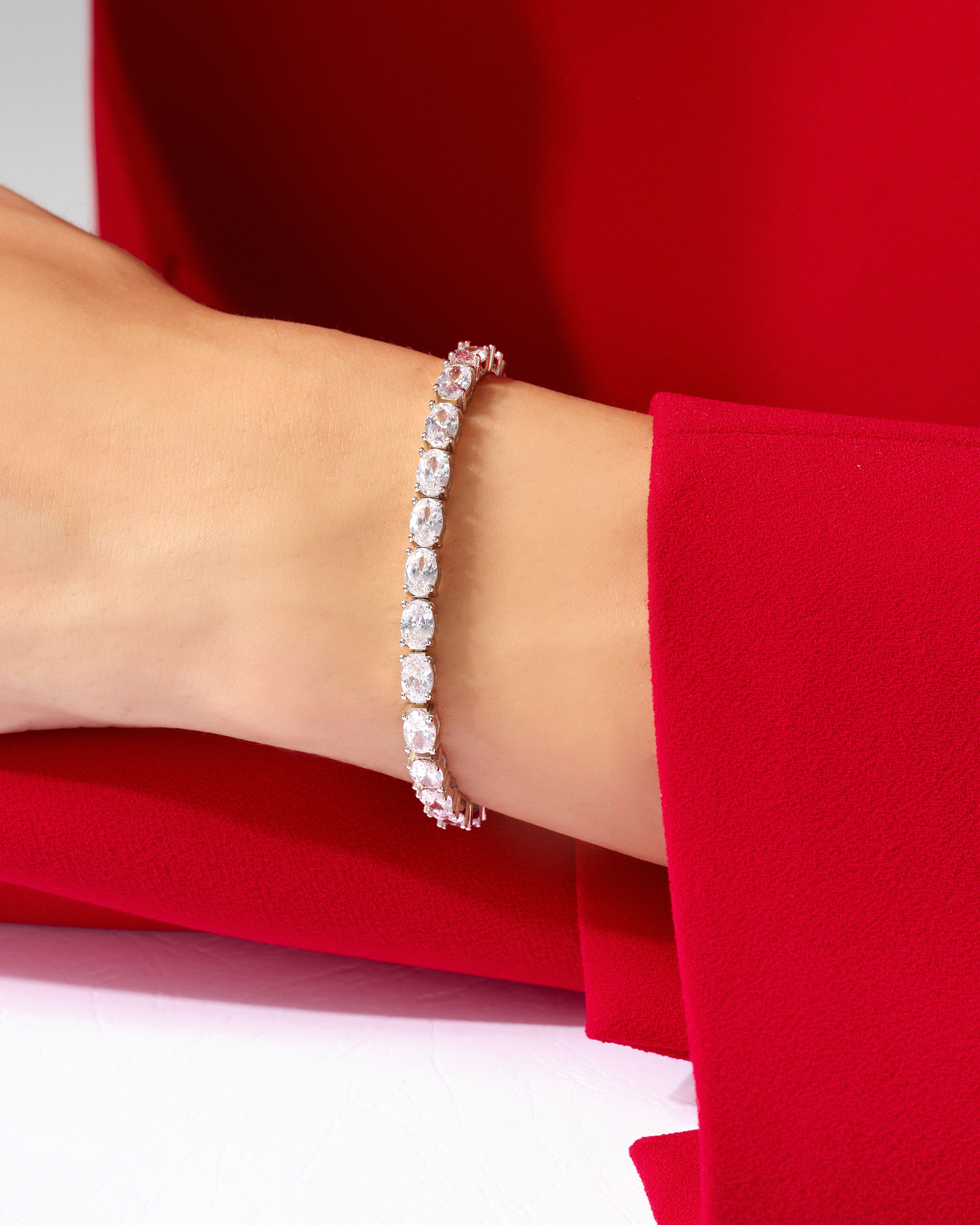 Oval Cut Diamond Tennis Bracelet