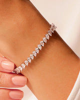 Pear Cut Moissanite Tennis Bracelet