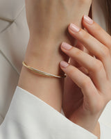 Twisted Gemstone Open Cuff Bracelet