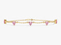 Heart Birthstone Station Bracelet