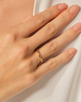 Half Eternity Heart Ring
