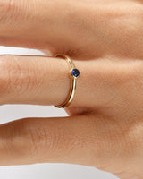 Bezel Set Round Birthstone Ring