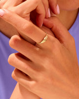Wave Signet Ring