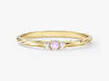 Twisted Three-Stone Birthstone Ring