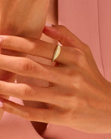 Minimalist Wavy Signet Ring