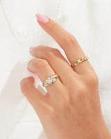 Bold Oval Cut Promise Ring