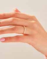 Horizontal Baguette Wedding Band