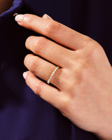 Horizontal Baguette Wedding Band