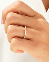 Alternating Round and Baguette Wedding Band