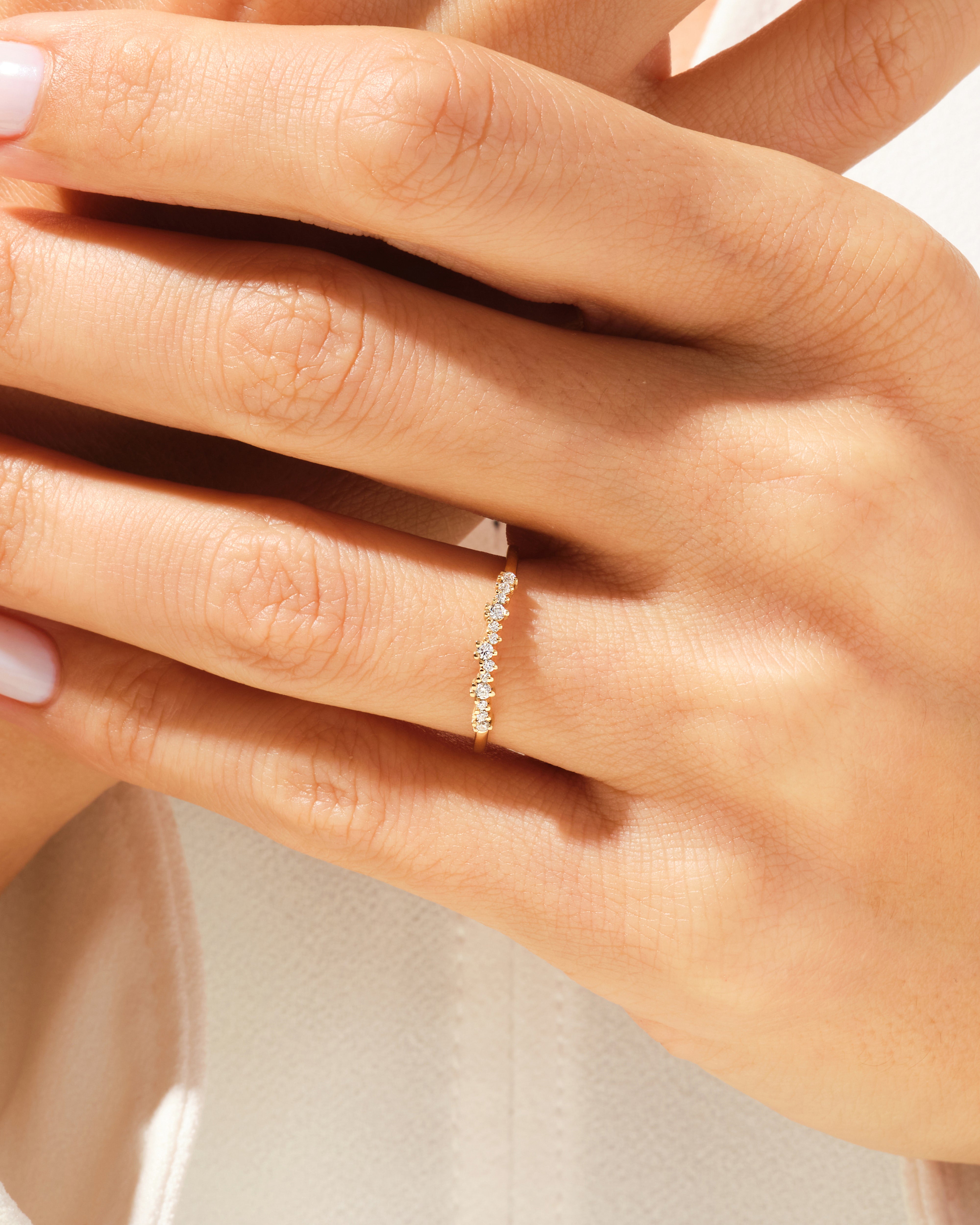 Dainty Curved Wedding Band