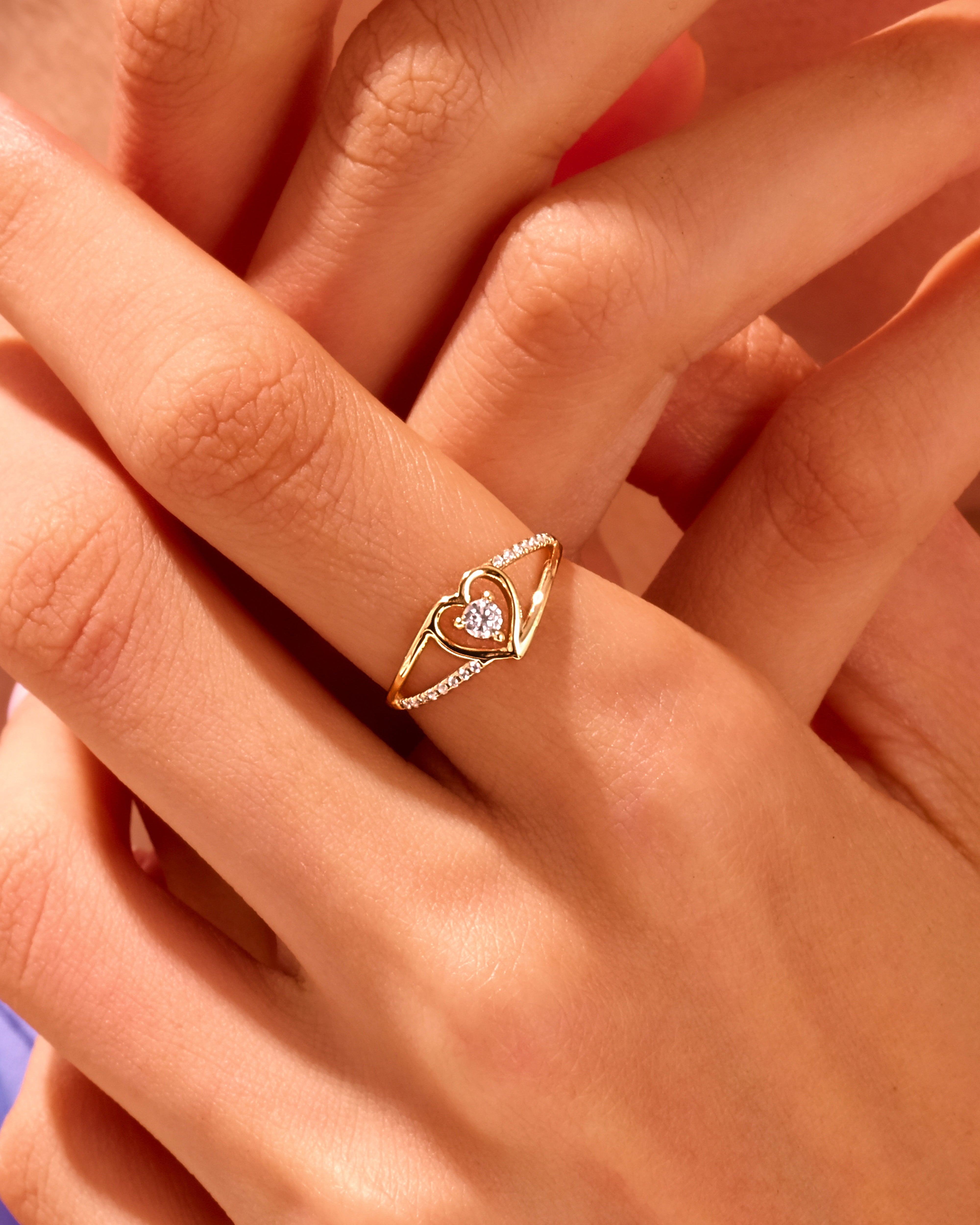 Split Shank Heart Ring