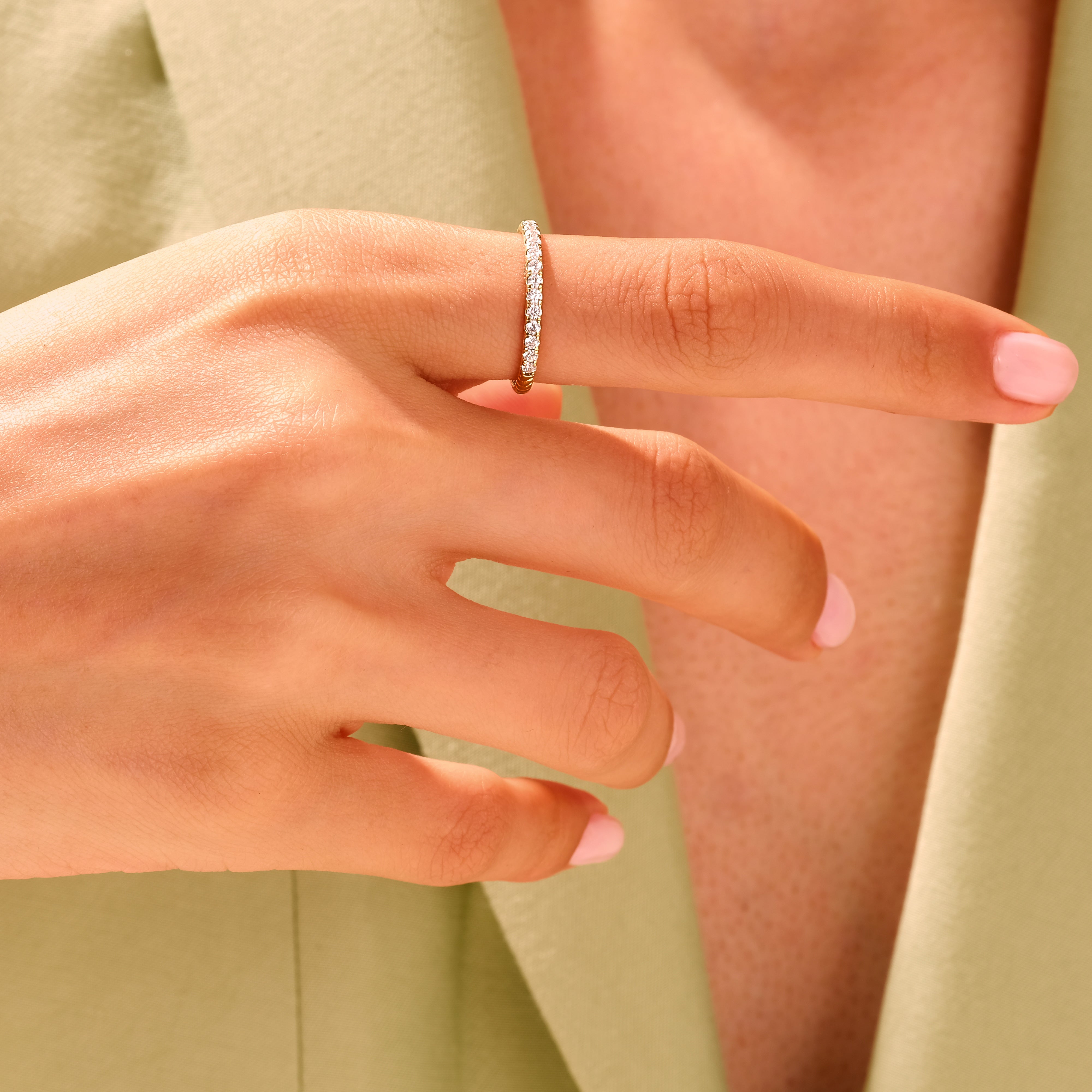 Twisted Pave Set Ring