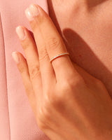 Channel Set Baguette and Round Ring