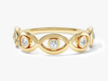 Half Eternity Evil Eye Ring