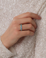 Pear Cut Birthstone Eternity Ring