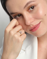 Pear and Pear Toi et Moi Birthstone Ring