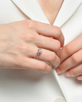 Pear and Pear Toi et Moi Birthstone Ring