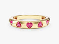 Flush Set Heart Birthstone Ring