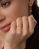 Open Marquise Cluster Wedding Band