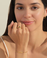 Flush Set Oval Cut Birthstone Ring
