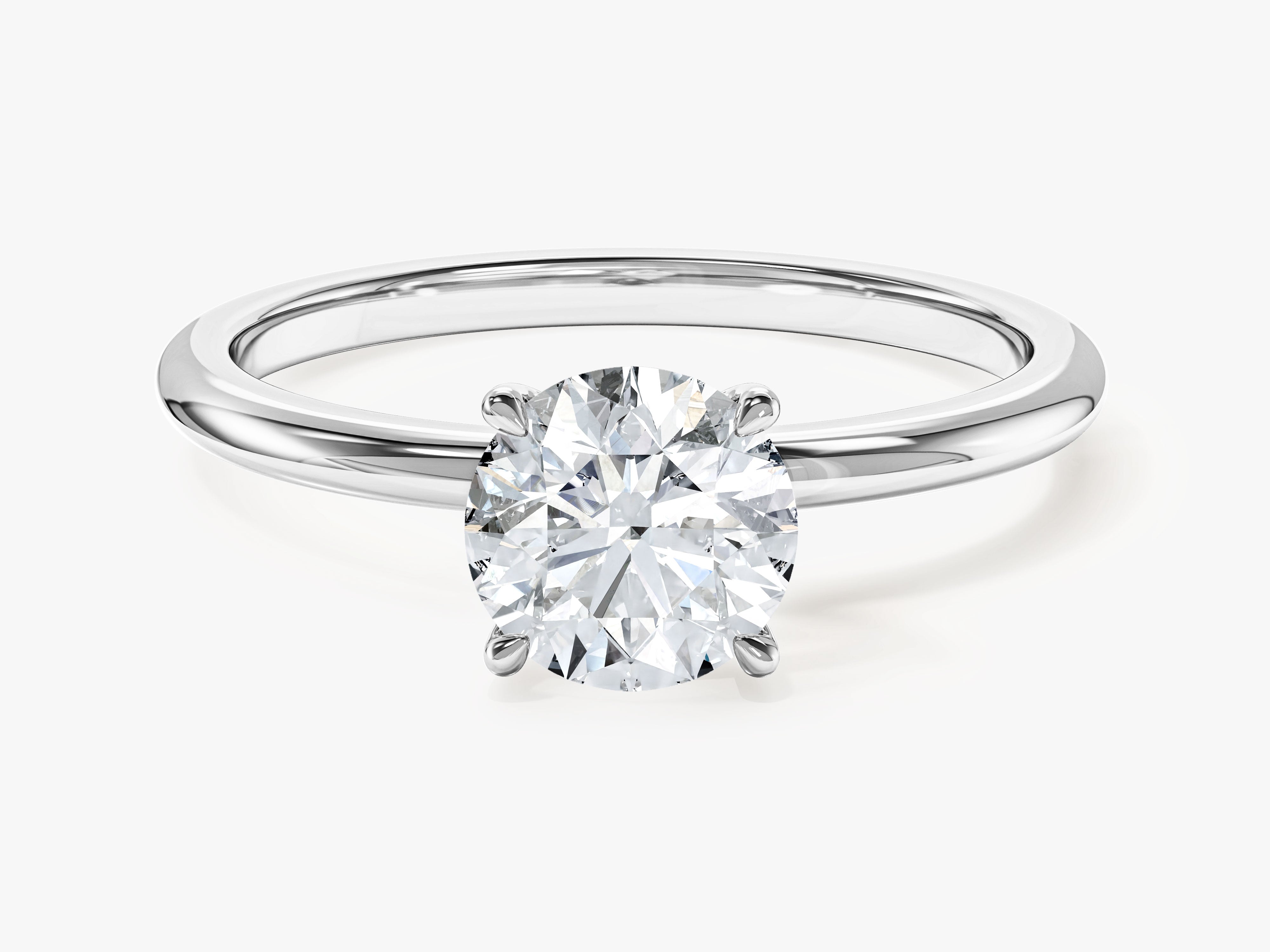 4-Prong Solitaire Round Cut Moissanite Engagement Ring (1.00 CT)