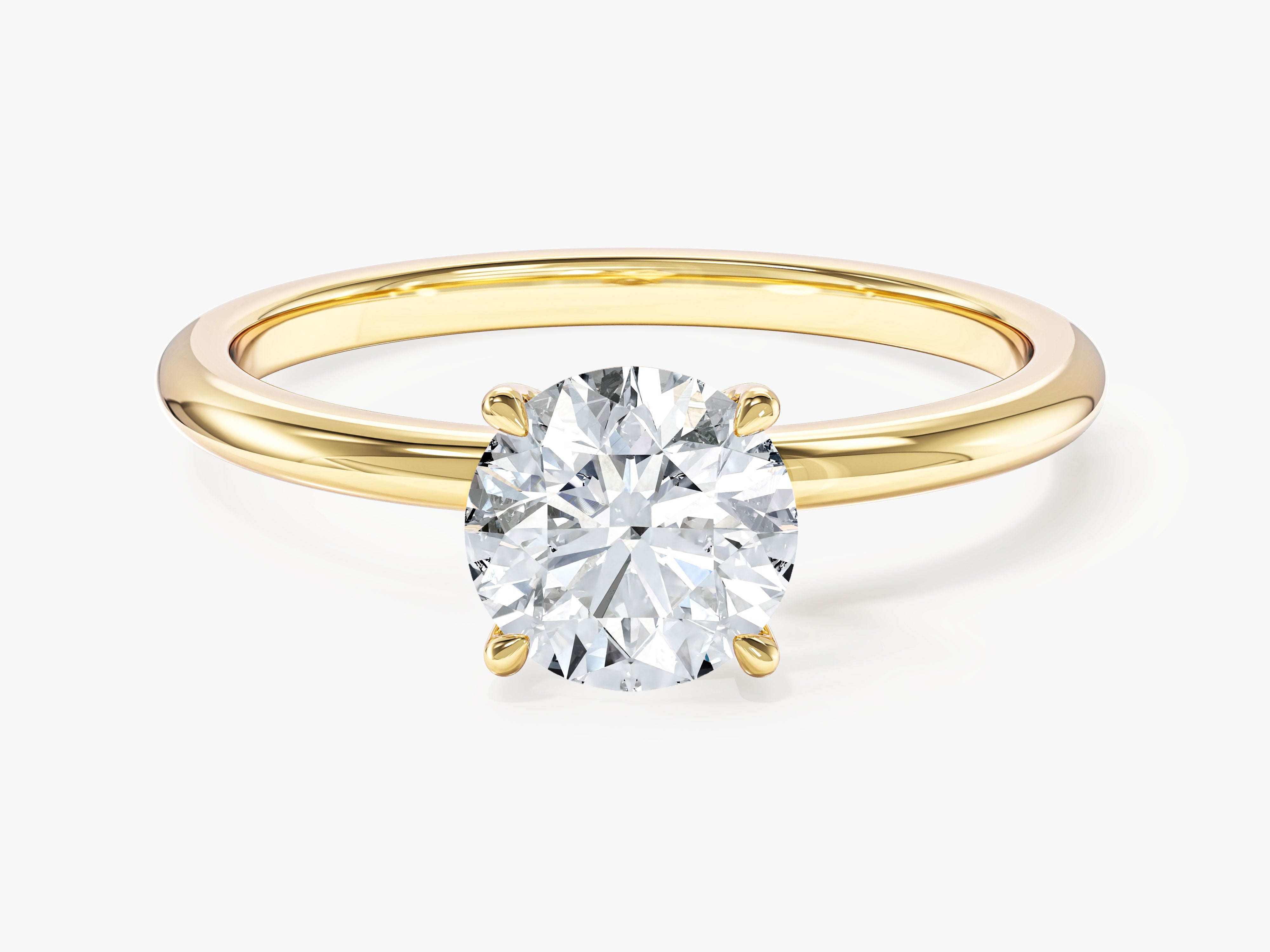 4-Prong Solitaire Round Cut Lab Grown Diamond Engagement Ring (1.00 CT)