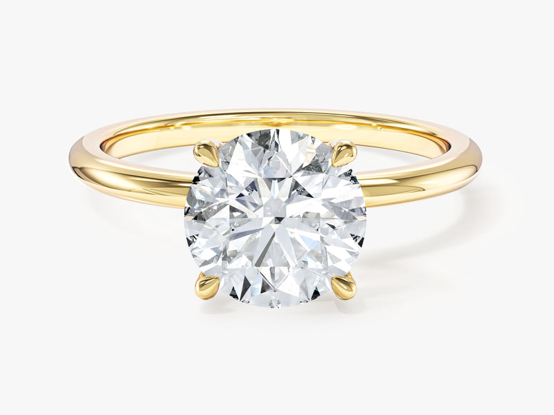 4-Prong Solitaire Round Cut Moissanite Engagement Ring (2.00 CT)