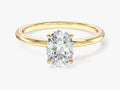 4-Prong Solitaire Oval Cut Moissanite Engagement Ring (1.00 CT)