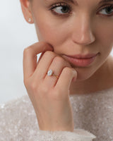 4-Prong Solitaire Oval Cut Moissanite Engagement Ring (1.50 CT)