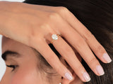 4-Prong Solitaire Oval Cut Moissanite Engagement Ring (2.00 CT)