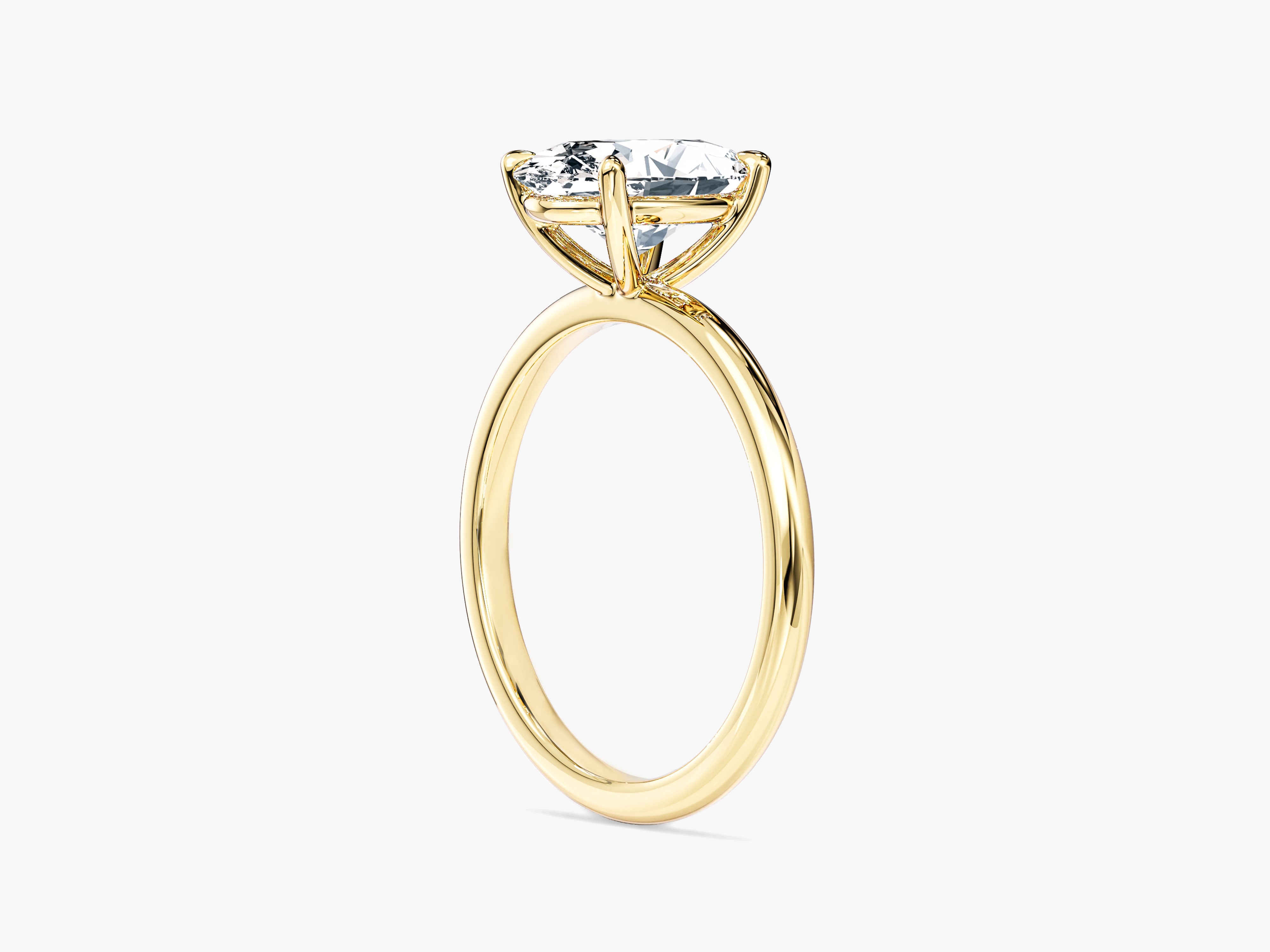 4-Prong Solitaire Oval Cut Moissanite Engagement Ring (2.00 CT)